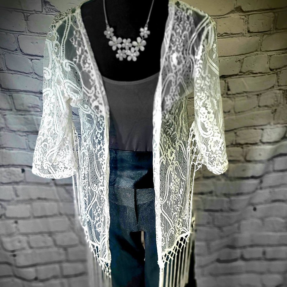 White lace cover up dante and antique...